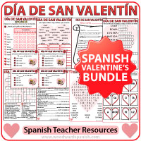 Spanish Valentine's Day Bundle of Activities for Teachers
