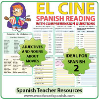 Spanish Reading with comprehension questions about EL CINE Spanish Reading with comprehension questions about EL CINE
