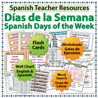 Días de la semana - Spanish Days of the Week Worksheets