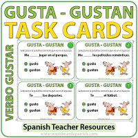 Gusta vs. Gustan - Spanish Task Cards