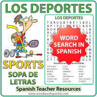 Sports in Spanish Word Search